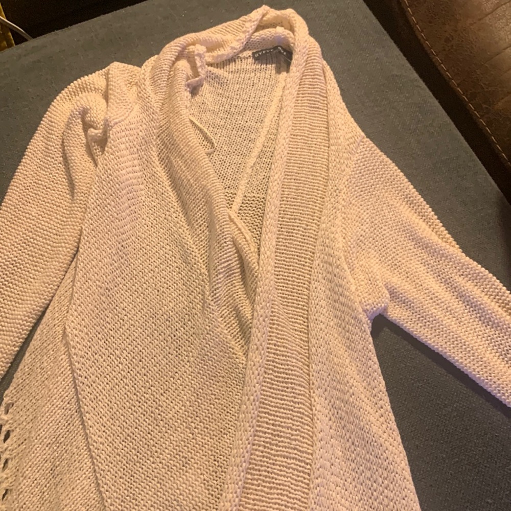 Large fringe long sleeve sweater